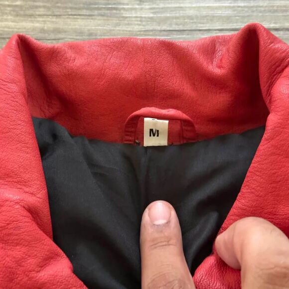 Vintage 80s NBA Chicago Bulls Leather Jacket Size Medium - Picture 4 of 8